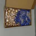 NACHLYNN 80 Pcs Cake Balls Decorations Mini Balloon Cake Topper Balls Foam Cupcake Toppers Balls for Cake Decorating Birthday Parties Weddings Anniversary (Glitter Royal Blue Gold)