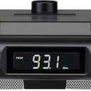 Jensen Modern Wireless Under Cabinet Kitchen Universal Bluetooth Music System, FM Radio, Clock LCD Digital Display , Built-in Hands-free Mic & Speakers (Includes Mounting Hardware)