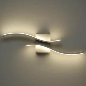 Modern LED Sconce Wall Lighting Indoor 24" Minimalist Industrial White Wall Sconce Cordless Wall Light for Small Space Bathroom Hallway Staircase Entryway