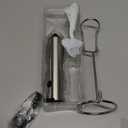 Bonsenkitchen Rechargeable Milk Frother with Stand, 3-Speed Handheld Coffee Frother, Dual Spring Whisk Electric Hand Frother Wand Drink Mixer for Matcha Lattes Cappuccino, Kitchen Gifts (Silver)