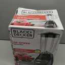 BLACK+DECKER Countertop Blender with 6-Cup Glass Jar, 10-Speed Settings, Black, BL2010BG