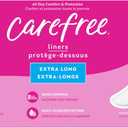 Carefree Panty Liners for Women Extra Long, Unwrapped, Unscented, 100ct
