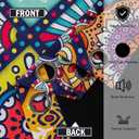 7 x Bohemian 100% Blackout Curtains for Bedroom 96 inch Long 2 Panels Set Boho Colorful Mandala Thermal Insulated Room Darkening Window Drapes Patterned Black Out Curtains for Living Room, 52Wx96L