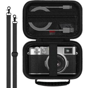 Travel Carrying Case for Fujifilm X100VI/ X100V/ X100F/ X100S Didital Camera, Camera Bag Shockproof Protective Case with Adjustable Shoulder Straps - Black (CASE ONLY)