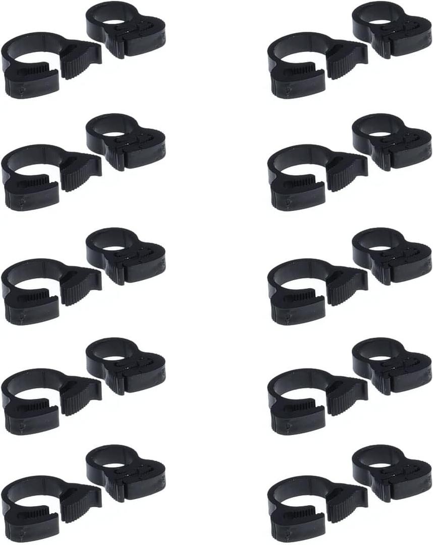 Double Gripping Nylon Hose Clamps, Snap Grip Nylon Plastic Hose Clamps (12.3-14mm (1/2inch), 20pack)