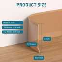 Flexible Baseboard Molding Trim, 4 Inch x 20 Feet Vinyl Wall Base with 10% Wider Self-Adhesive Tape, Peel and Stick Cove Base, Rubber Wall Base Baseboard Trim for Garage, Living Room,Bathrooms, Brown