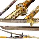 Kamaiwo-1045/1060 Clay Tempering high Carbon Steel Hademade Heat Tempered Full Handmade Hand Forged Japanese Katana AuthenticSword Real WeaponsFull Tang,Functional,Practical Sharp