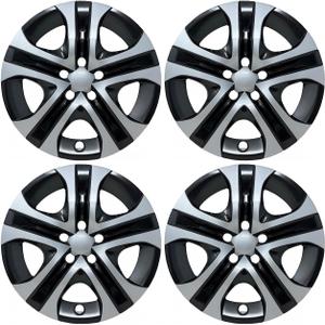 Hubcap Replacement for Toyota Rav4 2013, 2014, 2015, 2016, 2017, 2018, 17-inch Heavy Duty Premium Quality, Silver and Black, Set of 4