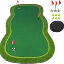 Golf Putting Green/Mat-Golf Training Mat- Professional Golf Practice Mat- Green Long Challenging Putter for Indoor/Outdoor 5x10ft mat