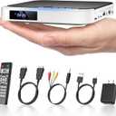 HDMI DVD Players for TV, DESOBRY 1080P HD Mini Small DVD Player with All Region Free, Compact DVD Player for Smart TV, Support AV Output, USB/TF Card Input, Remote Control,PAL/NTSC