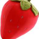 Cute Fruit Kids Pillow Stuffed Strawberry Plush Pillows Super Soft Girls Pillows Cushion Seat for Kids Toys (Red,7.8"/20cm) 1 Count (Pack of 1)