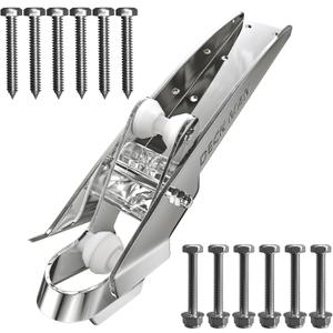 Bow Anchor Roller 316 Stainless Steel Marine Grade Hinged Self-Launching Bow Roller for Delta Anchors (for Anchor 22-44lbs)