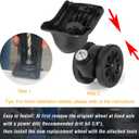Zoofen Luggage Replacement Wheels 2 pcs Suitcase Replacement Wheels Wear-Resistant Luggage Wheels for Most Suitcase Repair