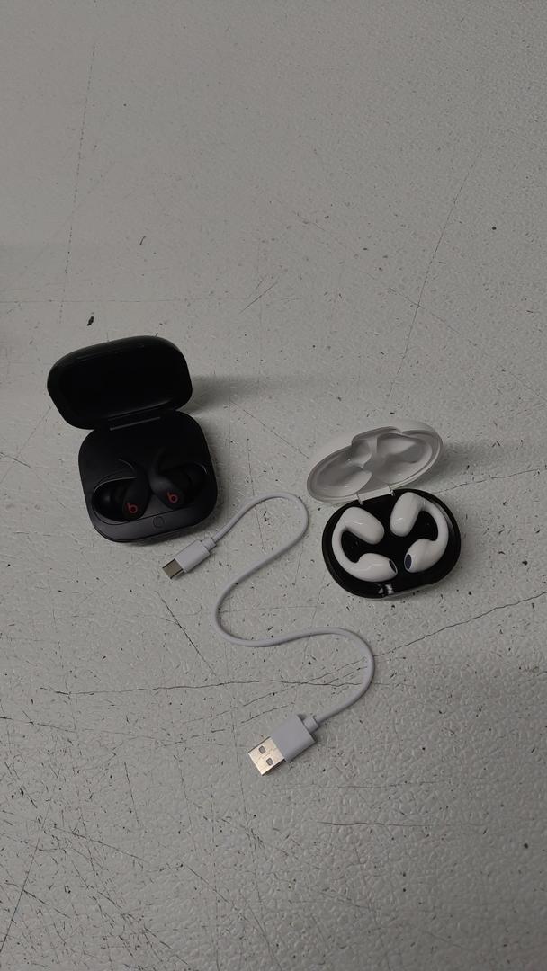 Set of Ilive Clear Open Ear Earbuds White, And Earbuds Beats Fit Pro