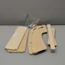 Wooden Step Stool, 300 lb. Load Capacity, with Safety Non-Slip Pads and Handles, Bamboo Step Stool for Bathroom and Kitchen, Gift for Christmas (Log Color)