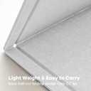 Lightomorrow Bulletin Board, 24 x 18 inches Felt Board Decorative Pin Board, Cork Board Alternative for Wall, Foldable Photo Board Self-Adhesive Vision Board Mood Board with 20 Pushpins - Light Gray