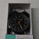 La Crosse 617-3314BG Black Twin Bell Quartz Alarm Clock