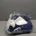 Westinghouse Electric Snuggle Throw Blankets with Foot Pocket, Wearable Heated Blanket with Sleeves, 6 Heating Levels & 2 to 10 Hours Heating Time Settings, 50 * 70"+18", Navy (Navy Blue&ivory)