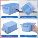 Thyle 12 Pieces Cubby Book Bins for Classroom, Handle, Morandi Color2