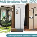 Upgraded 74" Shepherd's Hook Stand plantBird FeederWind Chime Hanger Stand, Waterproof Metal & Adjustable-Height Standing Pole Holder for Lantern and Wreath, Indoor & Outdoor2 Placement Racks)
