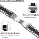 2 x Moran Stainless Steel Watch Band Quick Release Replacement Metal Strap 20mm 22mm for Men Women