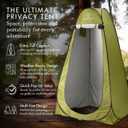 Upgraded Wider & 3 Window Portable Pop-Up Privacy Tent. Outdoor Shower, Toilet, and Changing Shelter. Water-Repellent, Compact, UV-Protective. Ideal for Camping, Beach, Hiking, and Festivals., 119.38 cm x 119.38 cm x 198.12 cm