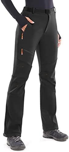 Heathyoga Snow Ski Pants Women Waterproof Softshell Insulated Fleece Lined Snowboard Pants Hiking Pants for Winter Outdoor 36W/30L