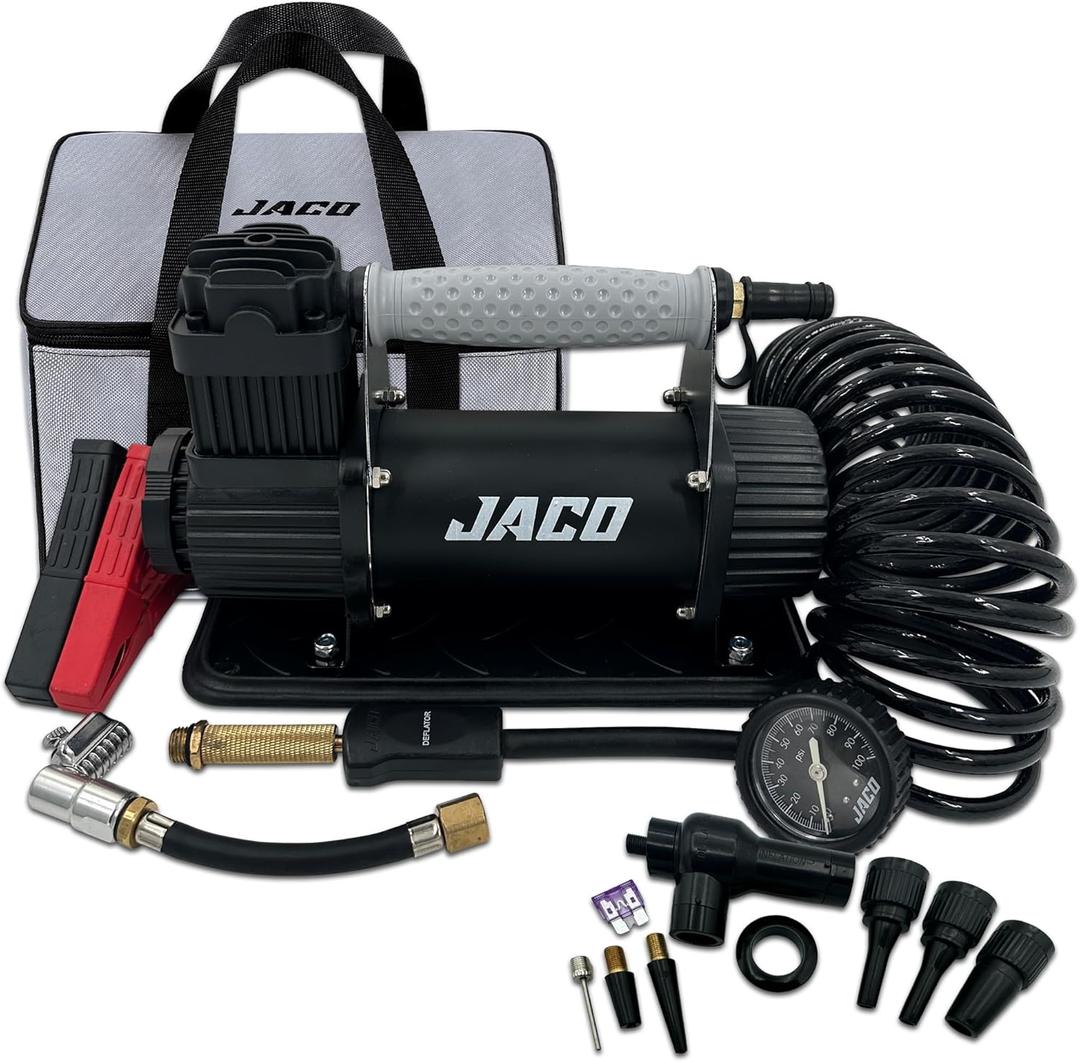 JACO 4X4 TrailPro Heavy Duty Portable Air Compressor - 3.5 CFM (12V/33A) | On x Off Road Tire Inflator Kit