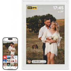 21.5" WiFi Digital Picture Frame, Large Wall Mounted Family Photo Display
