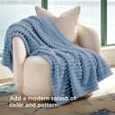 Bedsure GentleSoft Throw Blanket for Couch - Cozy Soft Blankets for Women, Cute Small Throws for Girls, Blue, 50x70 Inches