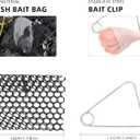 Double Ring Crab Trap - Steel Ring Crab Net, 24" Top, 20" Bottom, 50' Rope, Bait Bag, Clip, Gauge for Dungeness, Rock and Blue Crab, Double Ring Crab Trap Kit