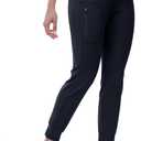 TBMPOY Women's Fleece Lined Jogger Pants Water Resistant Cargo Winter Hiking Sweatpants High Waisted Pockets Thermal Warm (XL)