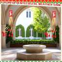 4 Pack 24 Inch Sunday Windsocks Pentecost Decorations Come Holy Spirit Christian Religious Holiday Party Decorations Heavy Duty Ripstop Red Windsocks for Church Garden Lawn Outdoor Indoor Decor