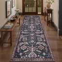 Ciicool Washable Runners Area Rug for Hallways, Ultra Soft 2'6 "x8' ft Boho Print Non-Slip Vintage Oriental Medallion Long Carpet for Kitchen Bedroom Laundry Bathroom