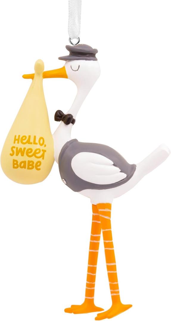 Hallmark Stork Hello Sweet Babe Christmas Ornament