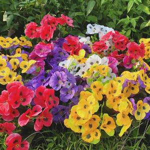 12 Bundles Artificial Pansy Flowers Faux Plastic Wild Flowers Bushes for Home Kitchen Garden Wedding Table Centerpieces Bouquet Arrangement Indoor Outdoor Decor (Mixed Color - 12Pack)