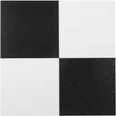 Tivoli Self Adhesive Vinyl Floor Tiles, 45 Tiles - 12" x 12", Black & White - Peel & Stick, DIY Flooring for Kitchen, Dining Room, Bedrooms, Basements & Bathrooms by Achim Home Decor