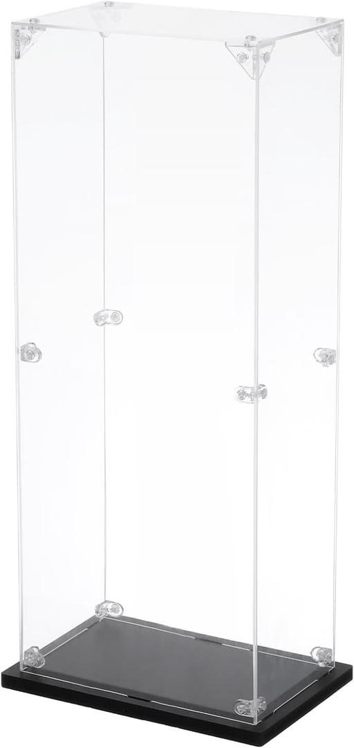 MECCANIXITY Acrylic Display Case, 4''x6''x16'' Clear Display Box Assemble Dustproof Display Box Storage Organizer for Collectibles Action Figures