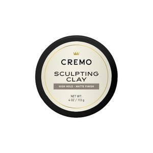 Cremo Mens Hair Clay, Premium Barber Grade Sculpting Clay for Hair Styling, High Hold, Matte Finish, 4 Oz (4 Ounce (Pack of 1))