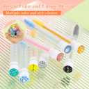60 Pcs Colorful Lash Disposable Mascara Brushes Diamond Eyelash Spoolies Makeup Brush Mascara Wand in Sanitary Tube Lash Supplies