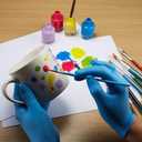 Kids Gloves Disposable for 4-10 Years - Latex and Powder Free - for Kids Festival Preparation, Crafting, Painting, Gardening