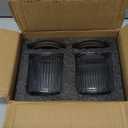 2 Pack Glass Qtip Holder Dispenser - Bathroom Organizers and Storage, Clear Apothecary Jars Set, Bathroom Essentials Accessories Decor, Vanity Makeup Storage Organizer (Clear)