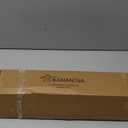 KAMANINA Curtain Rod 32 to 58 Inches (2.6-4.8ft), White Curtain Rods for Windows, 7/8 Inch Adjustable Modern Drapery Rod with Round Finials