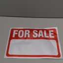 2 Pack For Sale Sign Stickers,12" x 8" Sale Sign for Car and Vehicles, Self-Adhesive Vinyl Decal for House,Home,Boats,Large Space for Handwriting Red