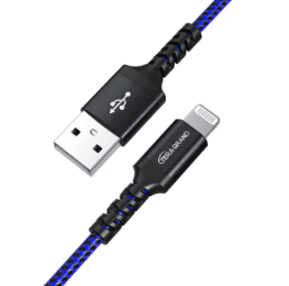 CCY-10 8PIN BRAID LTNING CABLE BLUE