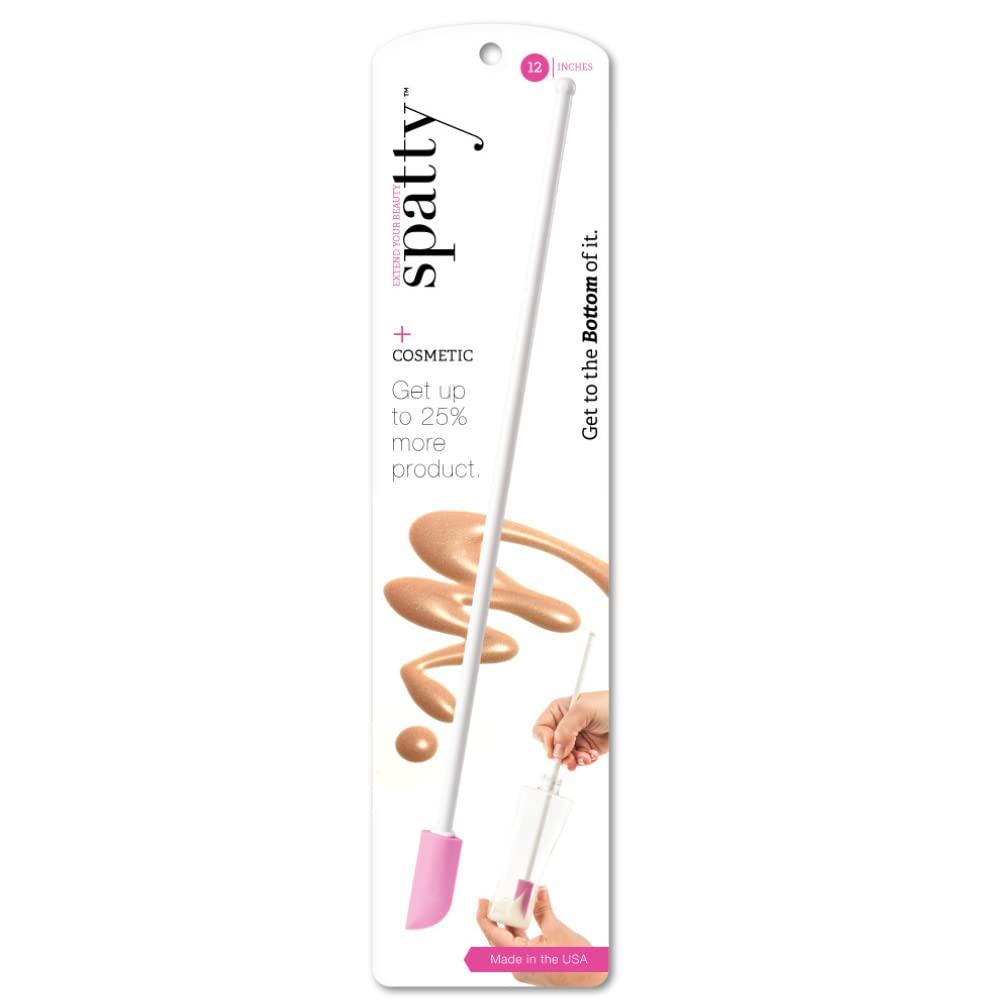 Spatty Daddy Beauty Makeup Spatula (12 Inch Pink) Shark Tank, Makeup Jar Scraper, Little Makeup Tool, Stocking Stuffers for Women, Gifts for Women Who Have Everything, Mini Makeup Beauty Spatula