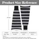 Olreco Leg Warmers Kawaii Leg Warmers Y2K Harajuku Legs Warmer for Girls Women Gyaru Cutecore Lolita Accessories Gothic Socks (One Size, B Black & Gray Stripes Flared)