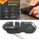 Smith’s 50979 Pocket Pal Tactical Knife Sharpener - Black - 2 Stage Sharpener & Diamond Sharpening Rod - Pocket Clip - Outdoor Hunting Knife & Hook Sharpener - Compact & Lightweight