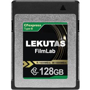 128GB CFexpress Type B Memory Card, R1600MB/s W1000MB/s CFX xqd Cards Type B for Cameras 8K RAW, Compatible with Nikon Z6/Z7/D6, Canon EOS-1DXMark III/EOS-R5, Panasonic S1/S1R, DJI Ronin 4D