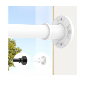 Outdoor Tension Rods for Patio White Extra Tension Curtain Rod 31124 inLong Curtain Rods Adjustable Heavy Duty Tension Rod for Bathroom Window No Drilling Never Rust Non Slip
